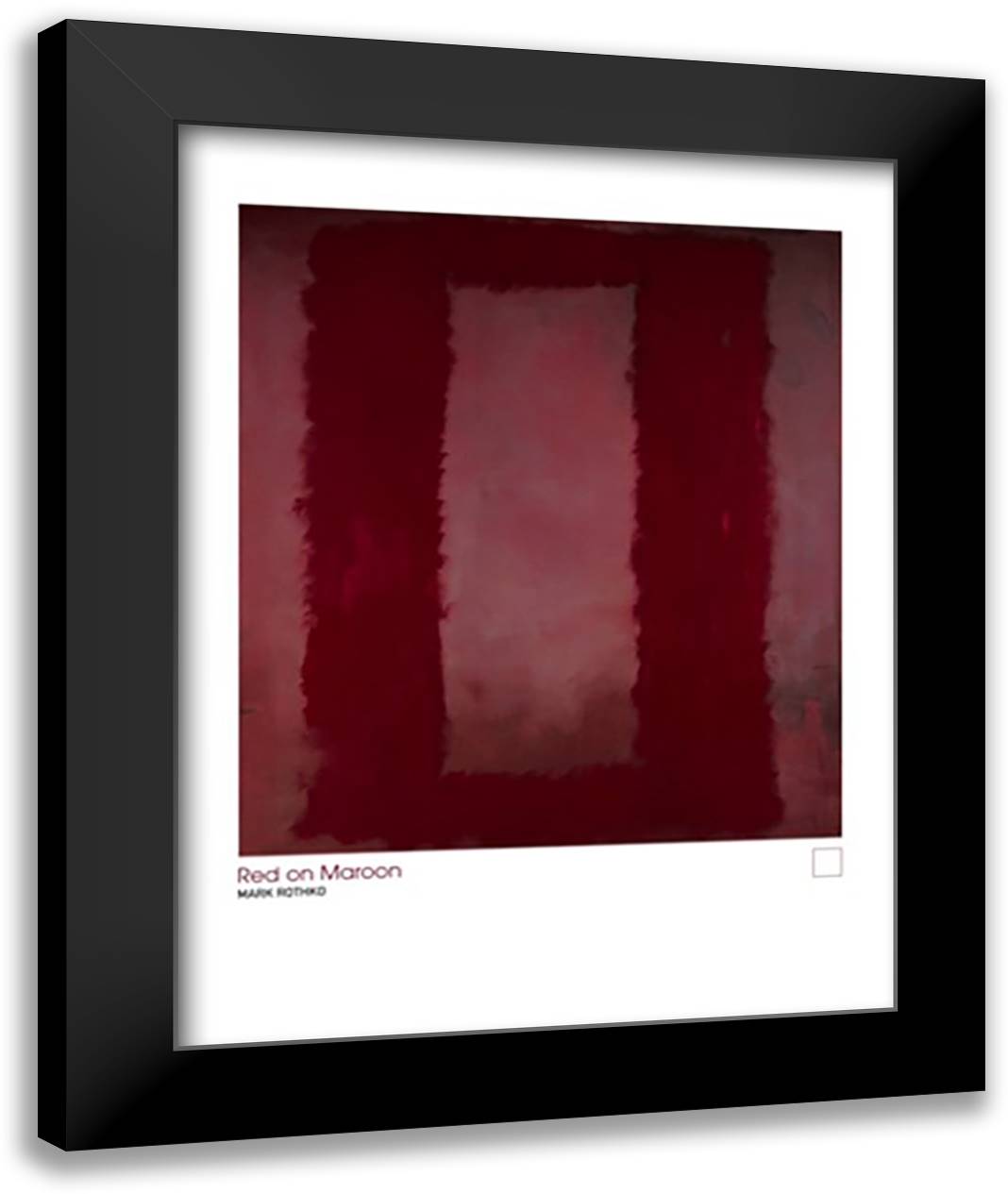 Red on Maroon 28x36 Black Modern Wood Framed Art Print Poster by Rothko, Mark