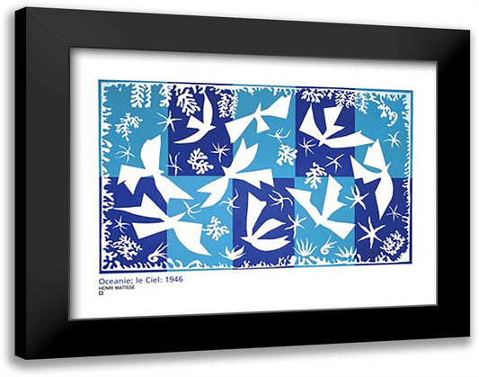 Oceanie; Le Ciel 36x28 Black Modern Wood Framed Art Print Poster by Matisse, Henri