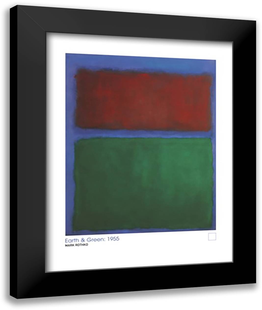 Earth And Green 28x36 Black Modern Wood Framed Art Print Poster by Rothko, Mark