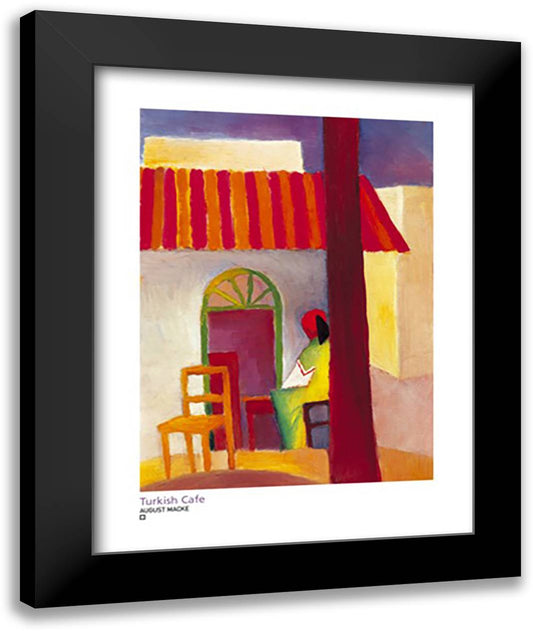 Turkish Cafe 28x36 Black Modern Wood Framed Art Print Poster by Macke, August