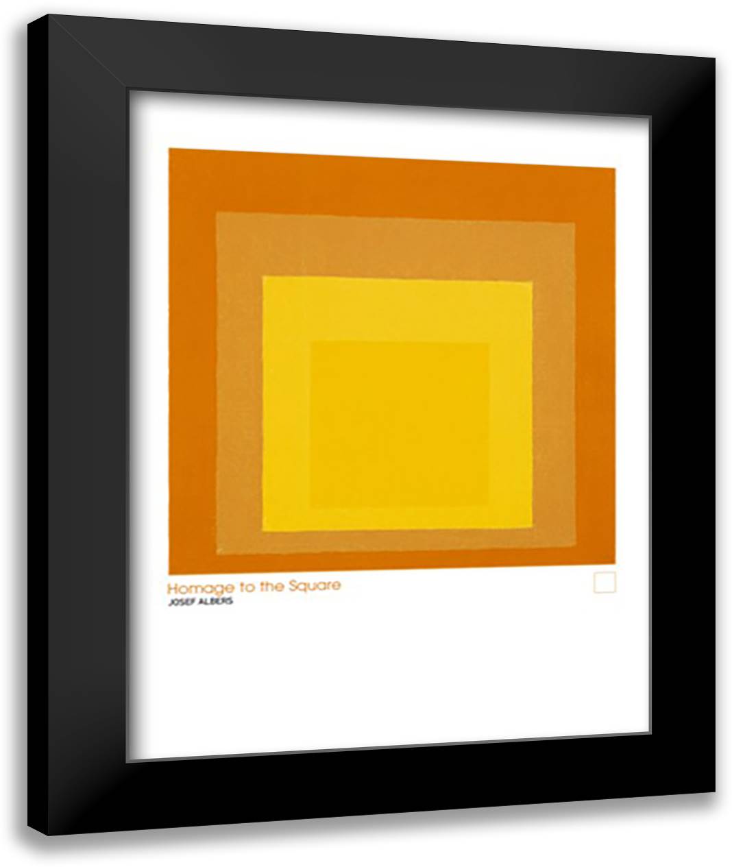 Homage To The Square 28x36 Black Modern Wood Framed Art Print Poster by Albers, Josef