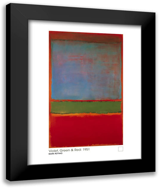 Violet Green And Red 1951 28x36 Black Modern Wood Framed Art Print Poster by Rothko, Mark