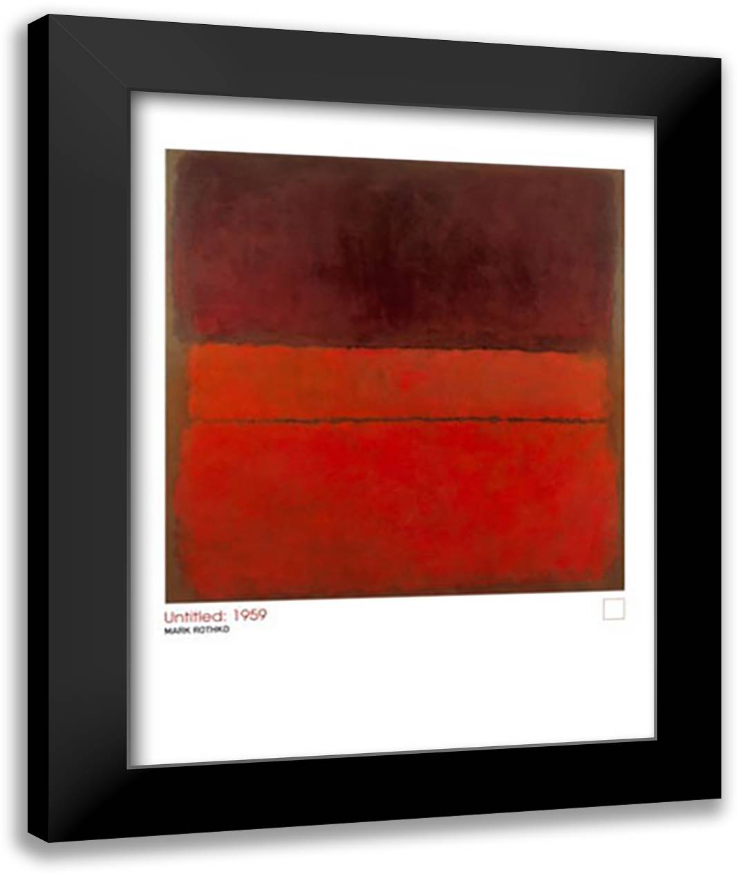 Untitled 1959 28x36 Black Modern Wood Framed Art Print Poster by Rothko, Mark