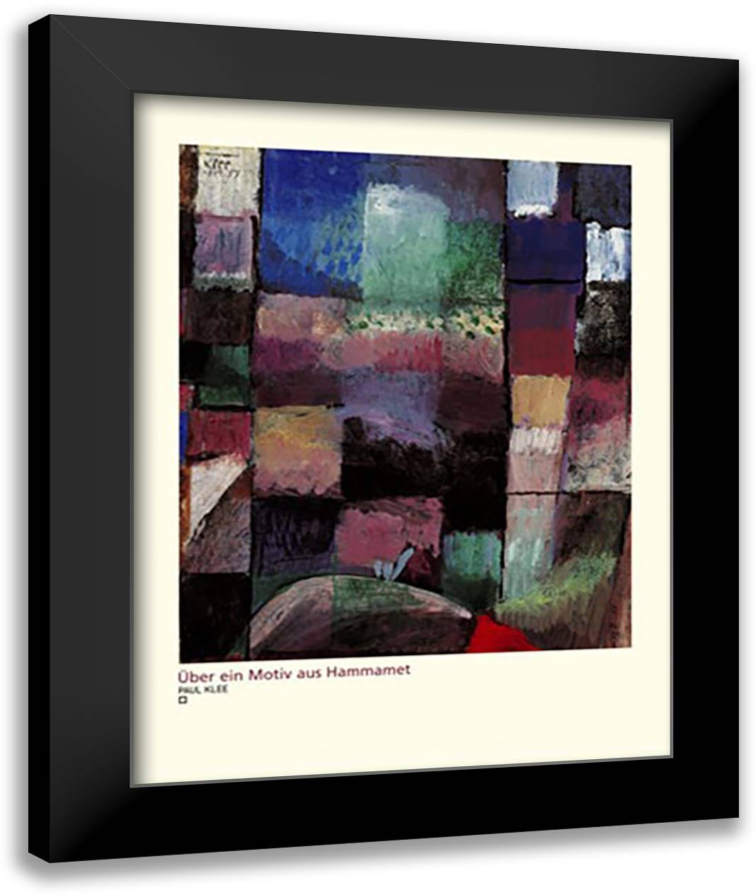 Uber Ein Motiv Aus Hammamet 28x36 Black Modern Wood Framed Art Print Poster by Klee, Paul