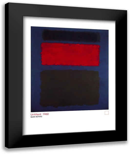 Untitled, 1960 28x36 Black Modern Wood Framed Art Print Poster by Rothko, Mark