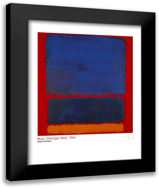 Blue, Orange, Red 28x36 Black Modern Wood Framed Art Print Poster by Rothko, Mark