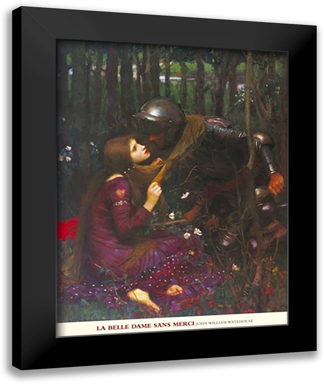 La Belle Dame Sans Merci, c.1893 28x36 Black Modern Wood Framed Art Print Poster by Waterhouse, John William