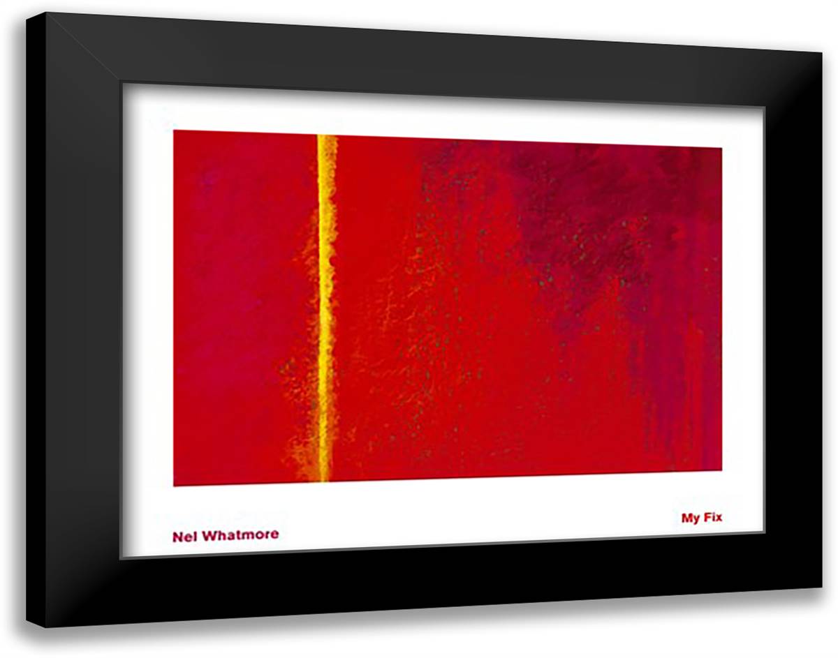 My Fix 36x28 Black Modern Wood Framed Art Print Poster by Whatmore, Nell