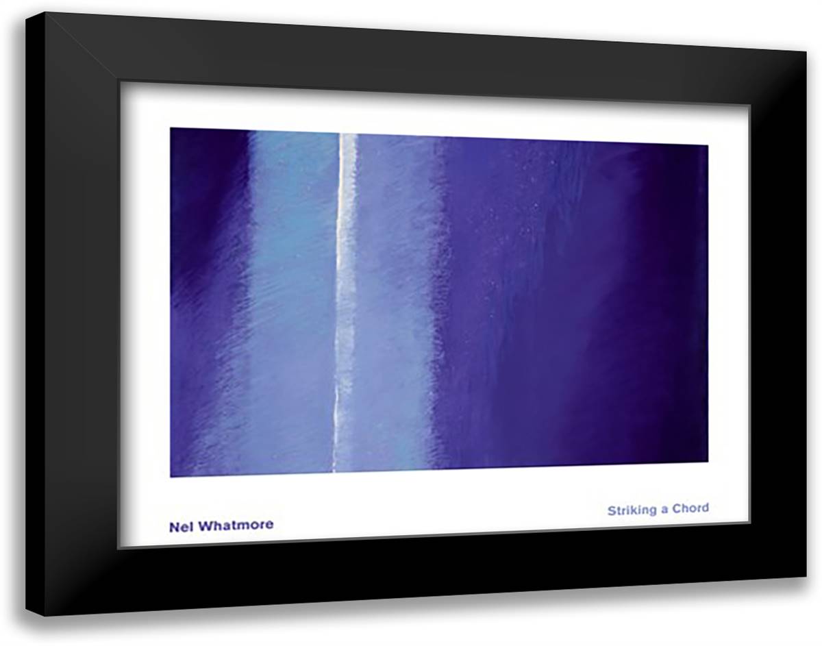 Striking A Chord 36x28 Black Modern Wood Framed Art Print Poster by Whatmore, Nell