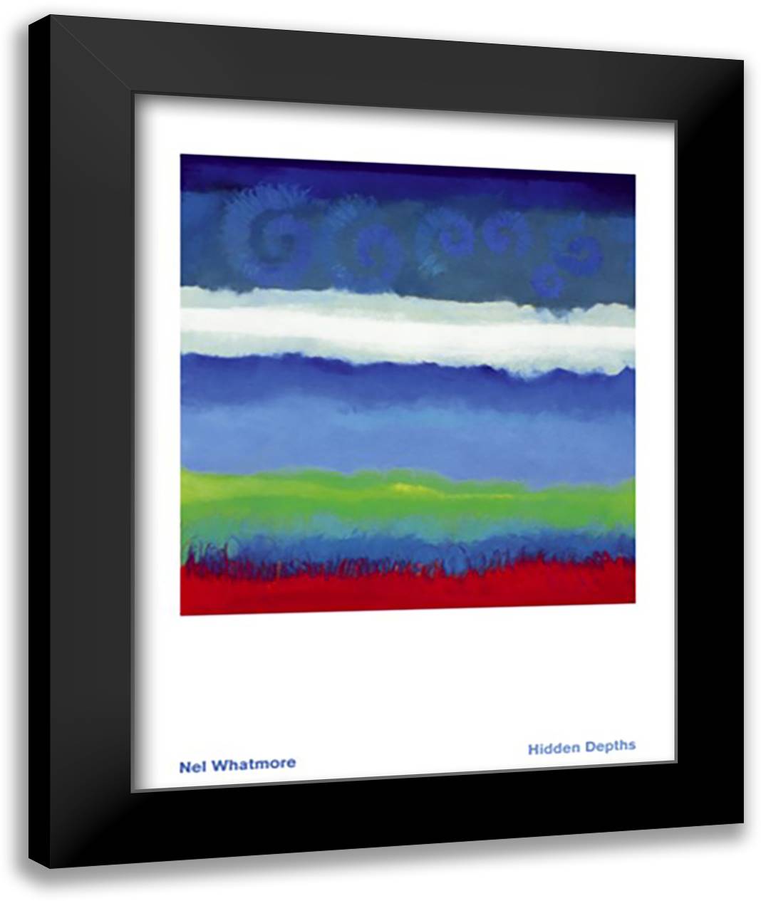 Hidden Depths 28x36 Black Modern Wood Framed Art Print Poster by Whatmore, Nell