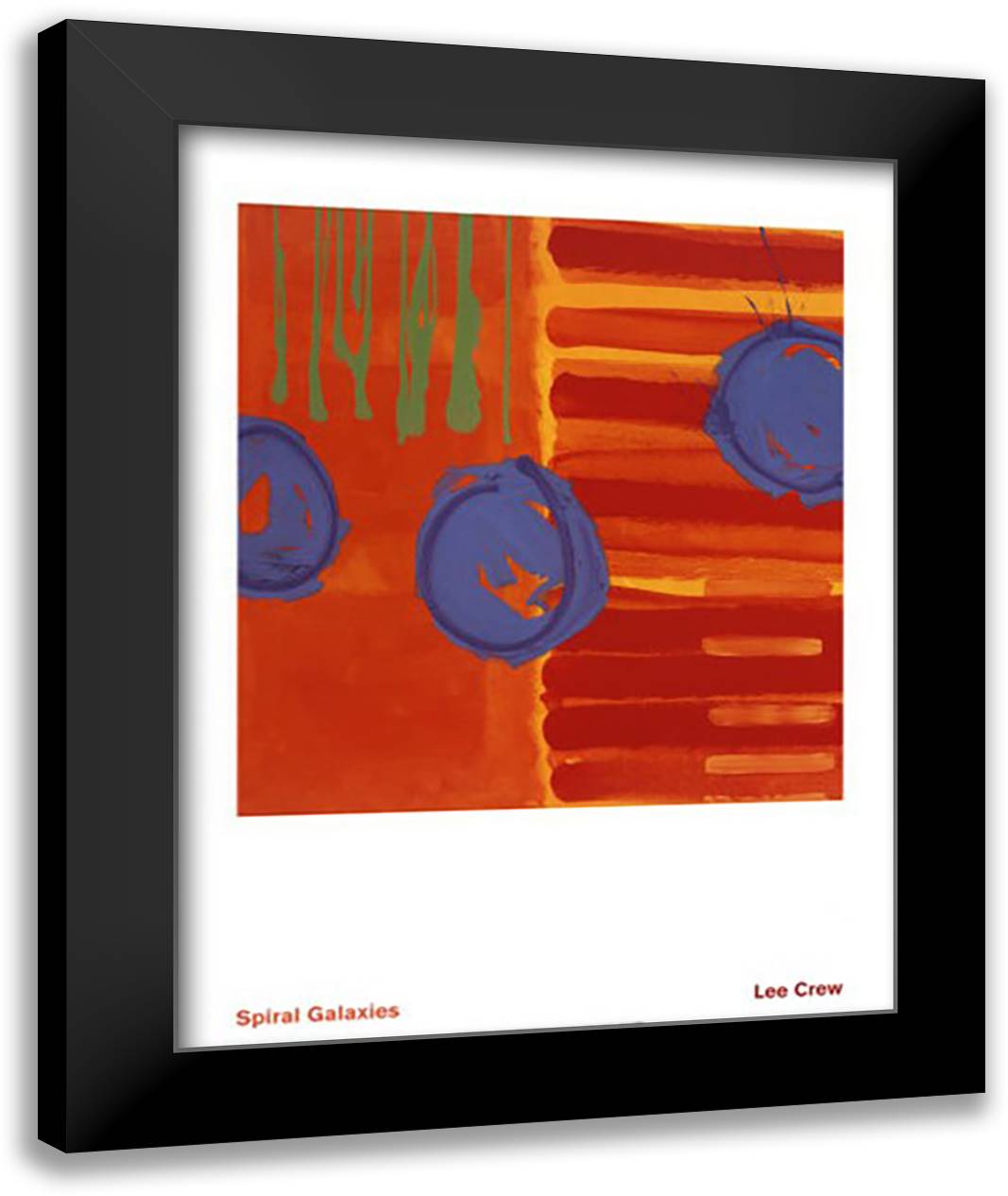 Spiral Galaxies 28x36 Black Modern Wood Framed Art Print Poster by Crew, Lee