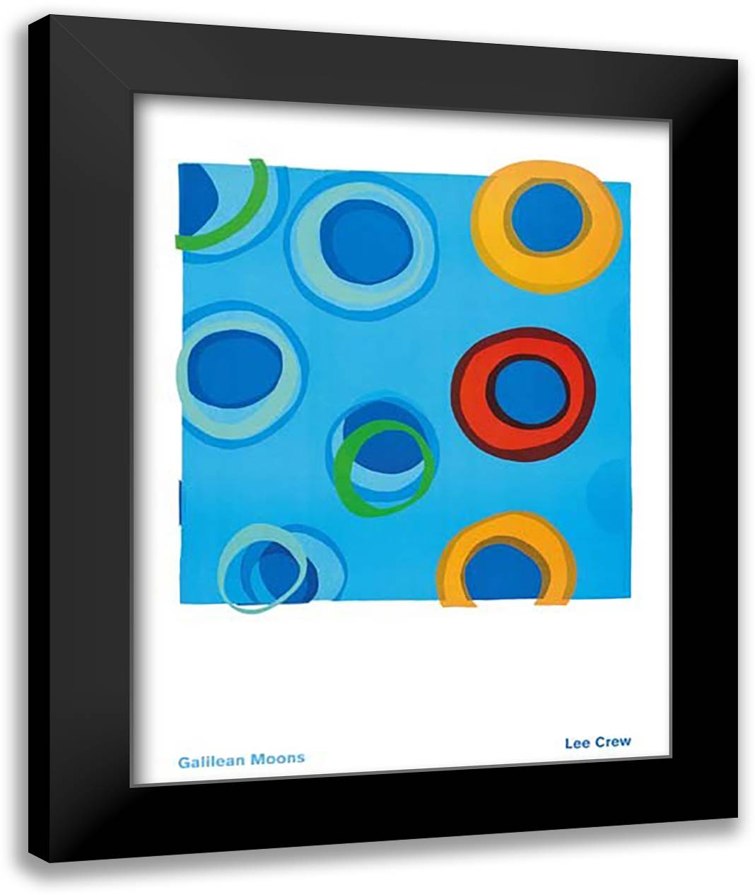 Galilean Moons 28x36 Black Modern Wood Framed Art Print Poster by Crew, Lee