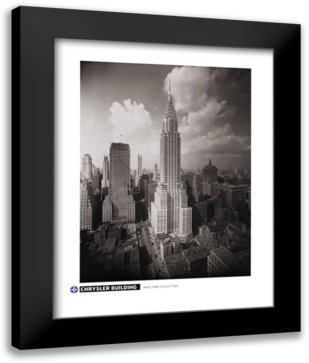 Chrysler Building 28x36 Black Modern Wood Framed Art Print Poster