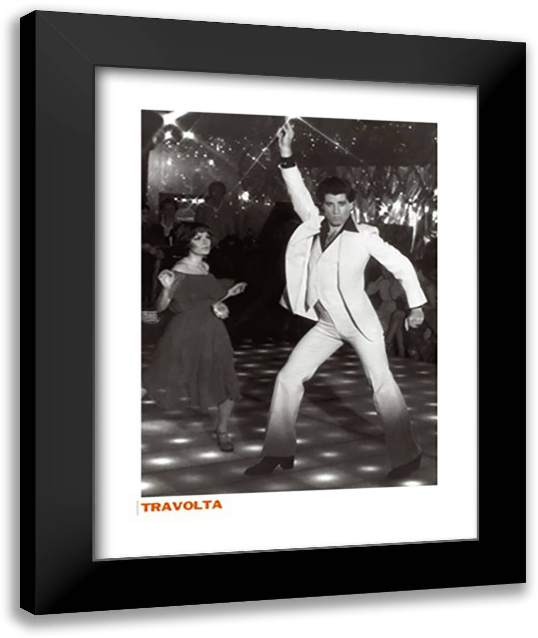 John Travolta-Saturday Night F 28x36 Black Modern Wood Framed Art Print Poster