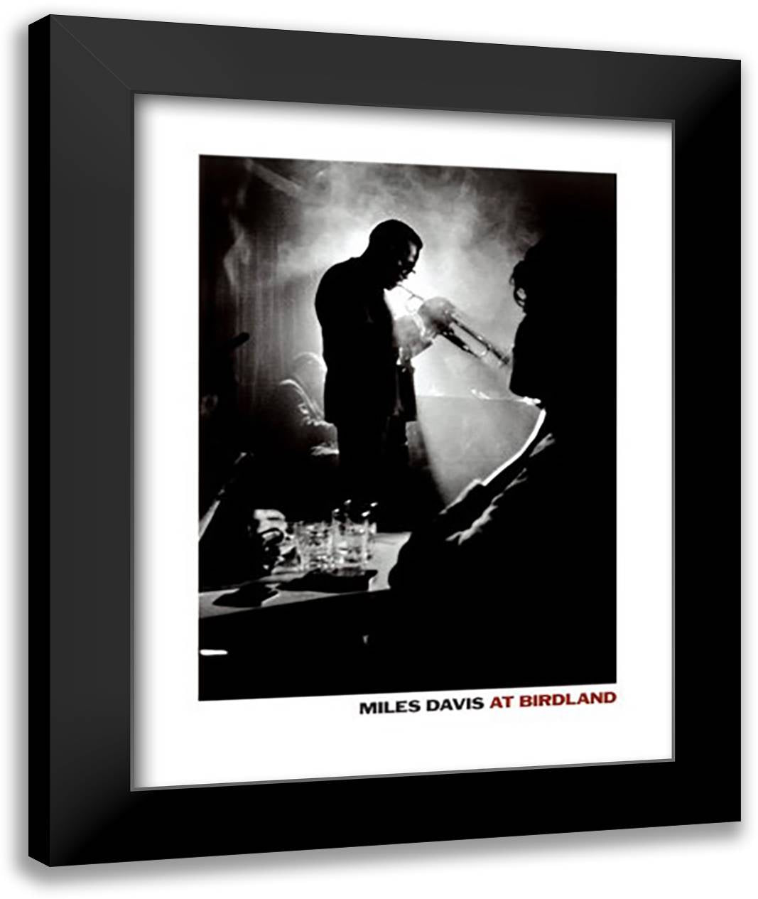 Miles Davis At Birdland 28x36 Black Modern Wood Framed Art Print Poster by Stock, Dennis