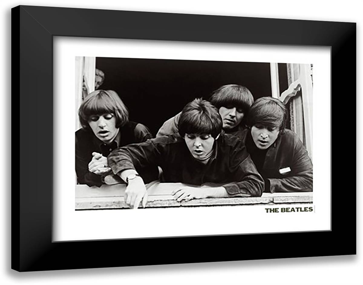 The Beatles-The Sixties 36x28 Black Modern Wood Framed Art Print Poster