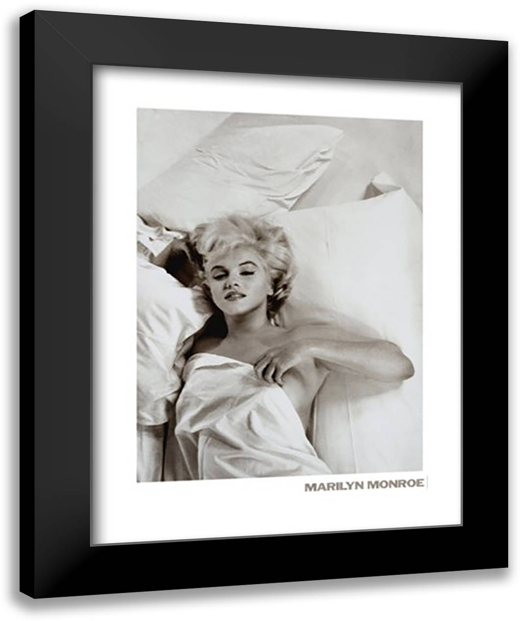 Marilyn Monroe 28x36 Black Modern Wood Framed Art Print Poster by Arnold, Eve