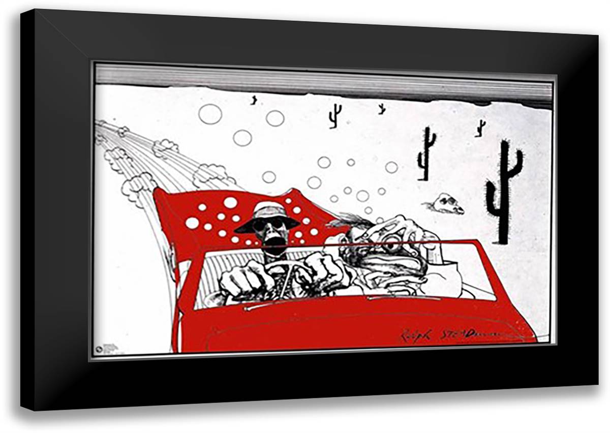 Savage Journey-Fear 40x28 Black Modern Wood Framed Art Print Poster