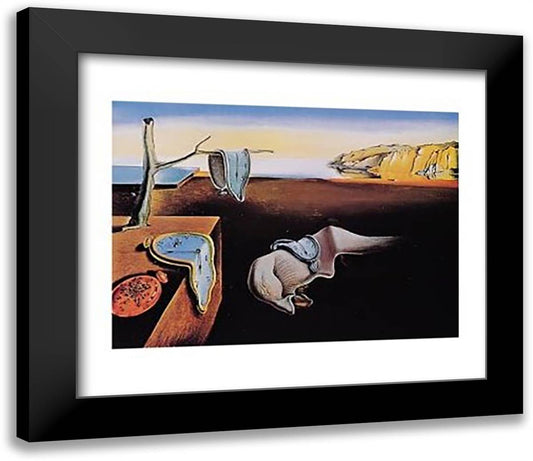 The Persistence Of Memory, c.1931 32x26 Black Modern Wood Framed Art Print Poster by Dali, Salvador