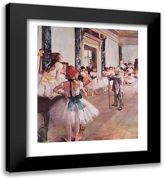 The Dancing Class 26x32 Black Modern Wood Framed Art Print Poster by Degas, Edgar
