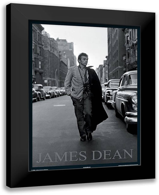 James Dean 28x40 Black Modern Wood Framed Art Print Poster