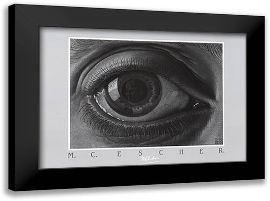 Eye, c.1946 32x24 Black Modern Wood Framed Art Print Poster by Escher, M.C.