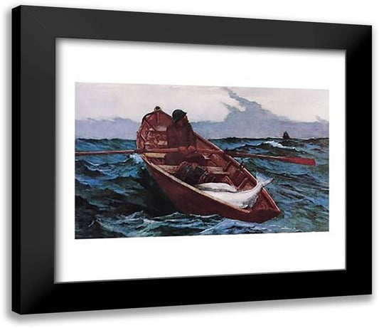 The Fog Warning 32x26 Black Modern Wood Framed Art Print Poster by Homer, Winslow