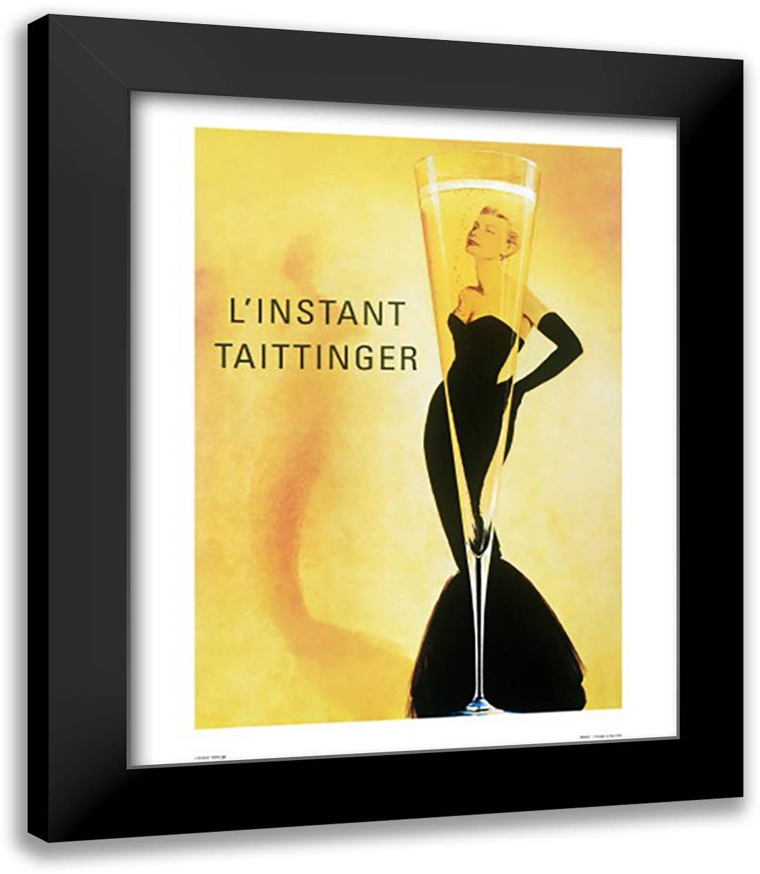 L'Instant Taittanger 15x18 Black Modern Wood Framed Art Print Poster