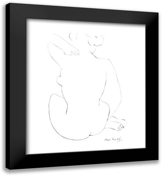 Black Sketch 26x32 Black Modern Wood Framed Art Print Poster by Matisse, Henri