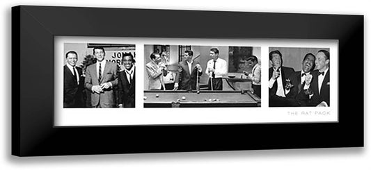 The Rat Pack (slim) 40x16 Black Modern Wood Framed Art Print Poster