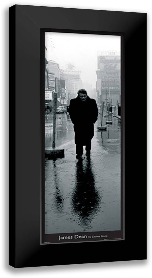 James Dean- Times Square 16x40 Black Modern Wood Framed Art Print Poster