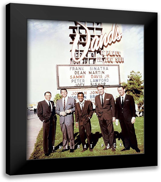 The Rat Pack (Sands) 20x24 Black Modern Wood Framed Art Print Poster