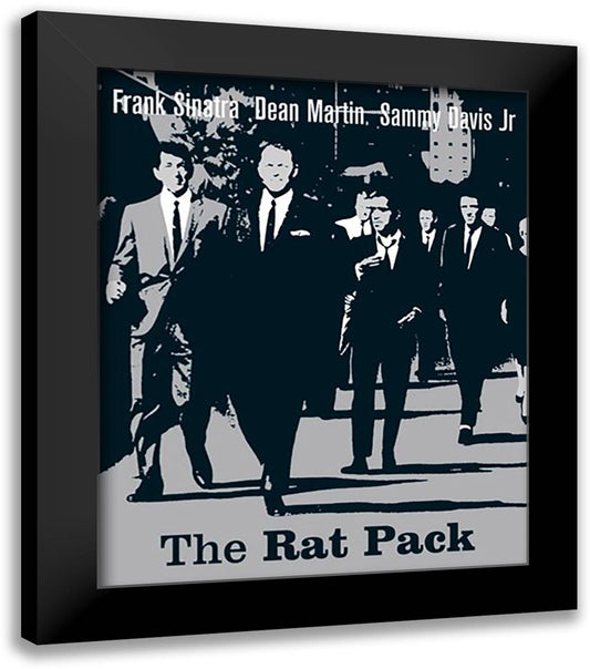 The Rat Pack (Silver) 20x24 Black Modern Wood Framed Art Print Poster