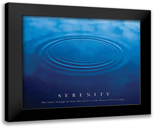 Serenity 24x20 Black Modern Wood Framed Art Print Poster