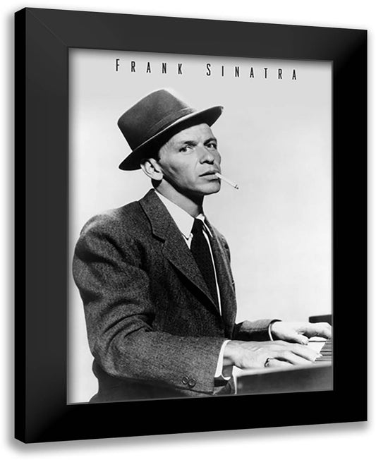 Frank Sinatra 20x24 Black Modern Wood Framed Art Print Poster