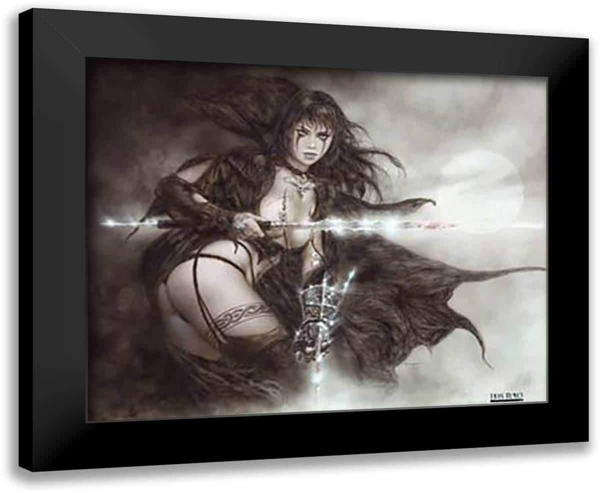 Gothic 24x20 Black Modern Wood Framed Art Print Poster by Royo, Luis
