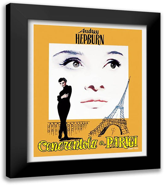 Audrey Hepburn - Funny Face OS 20x24 Black Modern Wood Framed Art Print Poster