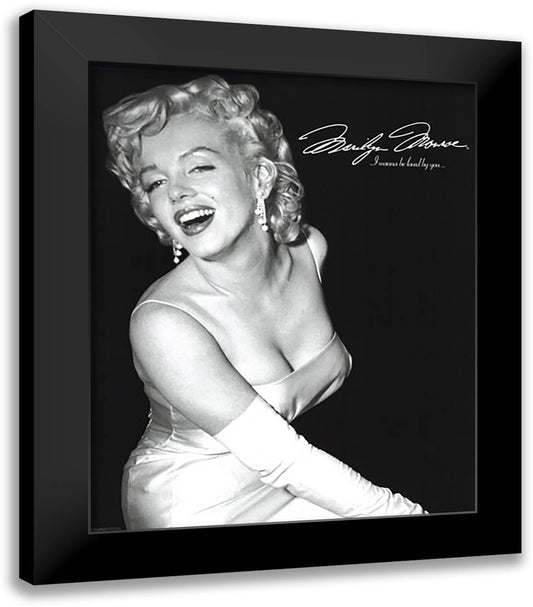 Marilyn Monroe (Loved By You) 20x24 Black Modern Wood Framed Art Print Poster