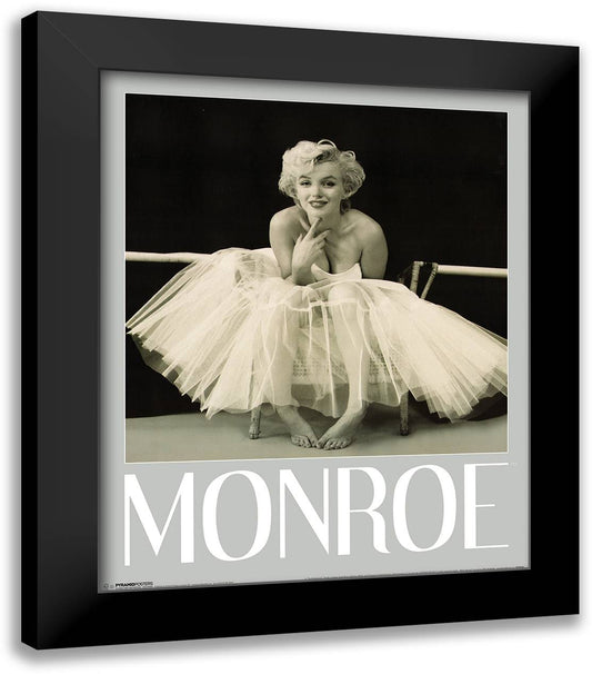 Marilyn Monroe - Ballerina 20x24 Black Modern Wood Framed Art Print Poster by Greene, Milton