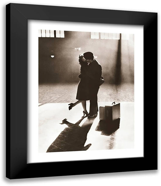 Eternal Kiss 15x18 Black Modern Wood Framed Art Print Poster