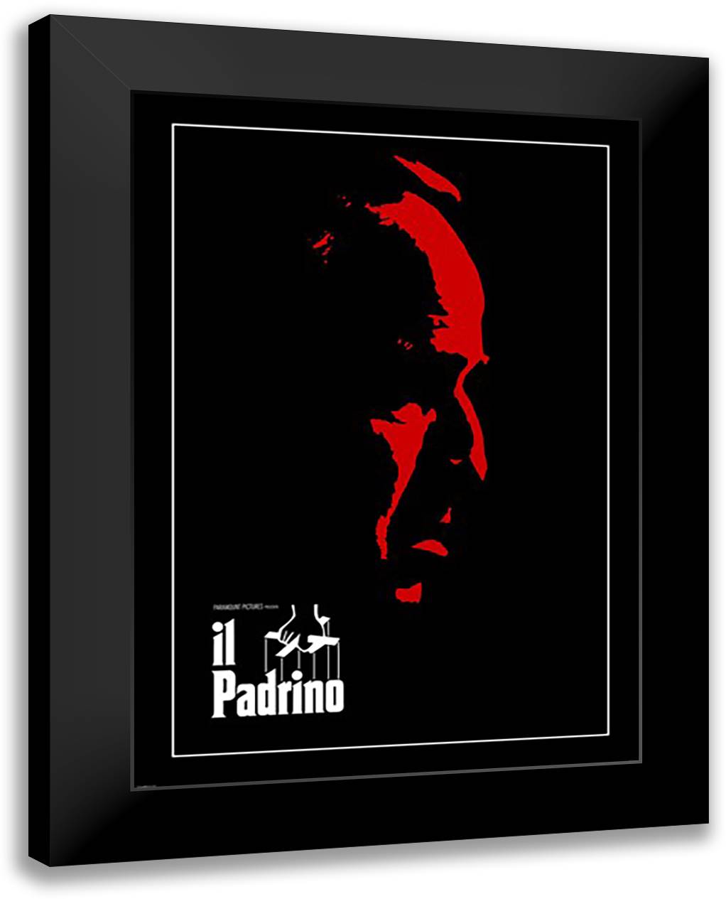 The Godfather (Il Padrino) 28x40 Black Modern Wood Framed Art Print Poster