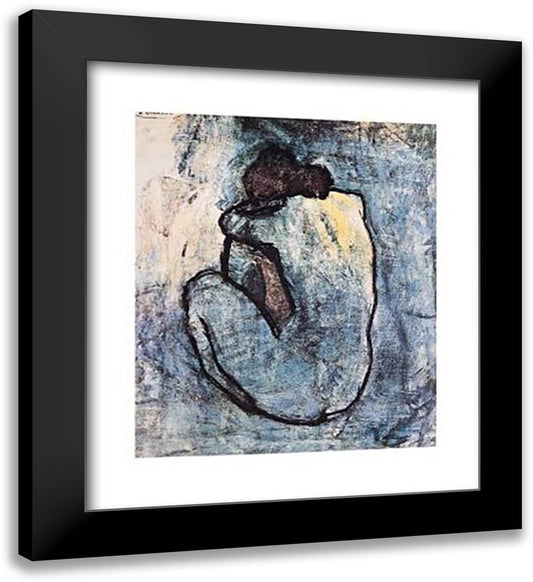 Blue Nude 26x32 Black Modern Wood Framed Art Print Poster by Picasso, Pablo