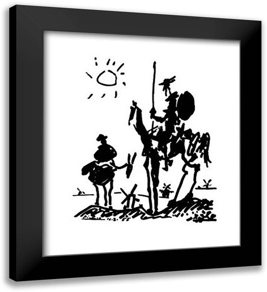 Don Quixote 26x32 Black Modern Wood Framed Art Print Poster by Picasso, Pablo