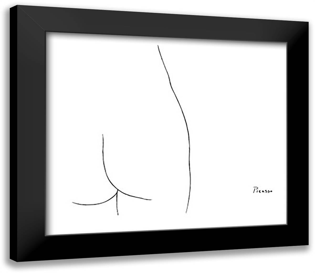 Femme 32x26 Black Modern Wood Framed Art Print Poster by Picasso, Pablo