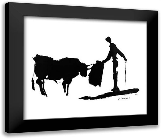 Bullfight II - Matador 32x26 Black Modern Wood Framed Art Print Poster by Picasso, Pablo