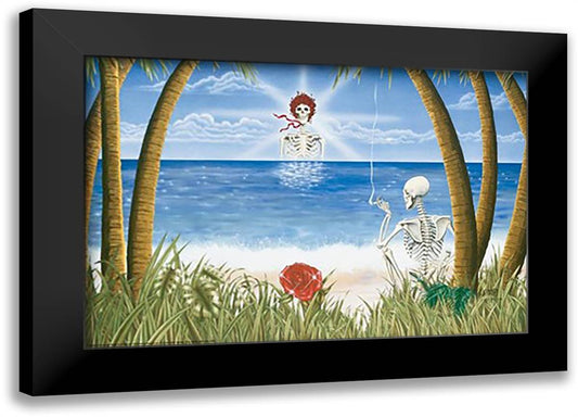 Sunshine Daydream 40x28 Black Modern Wood Framed Art Print Poster