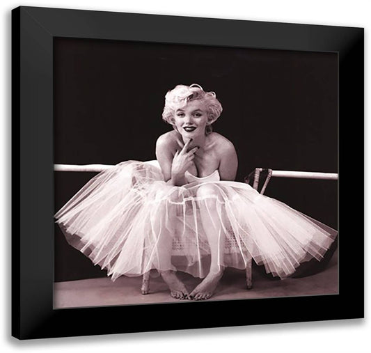 Marilyn Monroe - Ballerina 20x20 Black Modern Wood Framed Art Print Poster by Greene, Milton