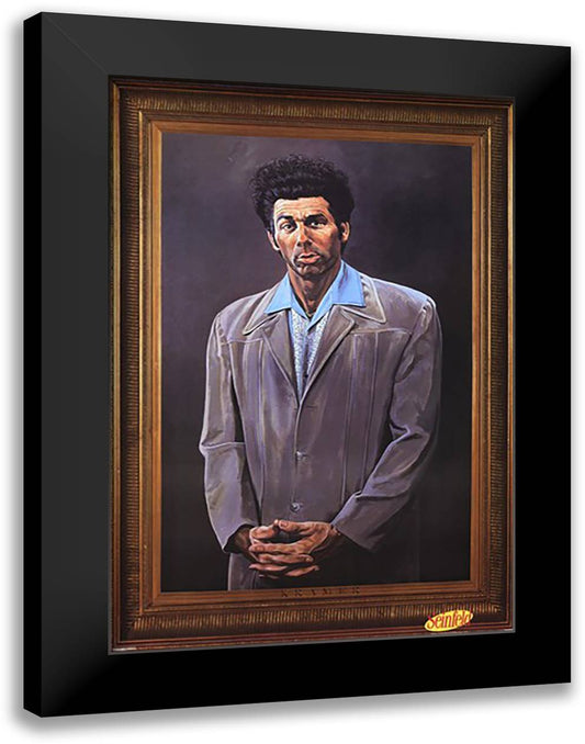 Seinfeld - Kramer 28x40 Black Modern Wood Framed Art Print Poster