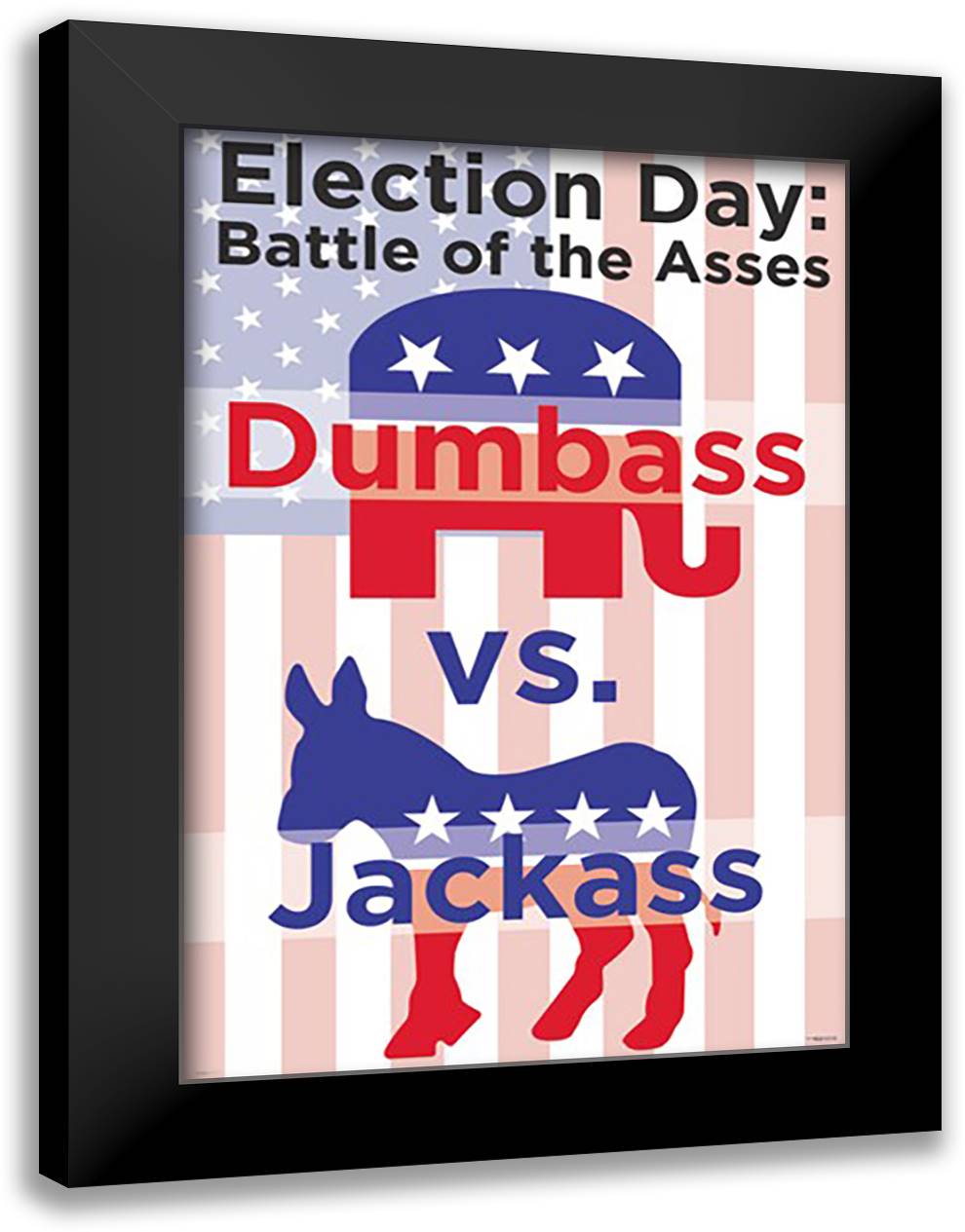 Election Day 28x40 Black Modern Wood Framed Art Print Poster