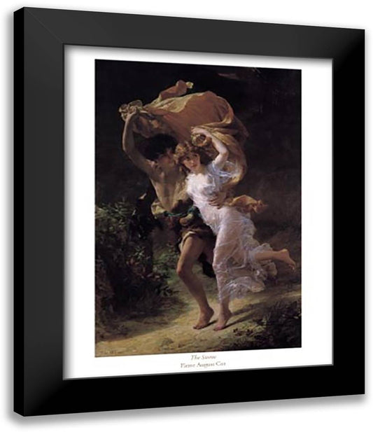 The Storm 15x18 Black Modern Wood Framed Art Print Poster by Cot, Pierre Auguste